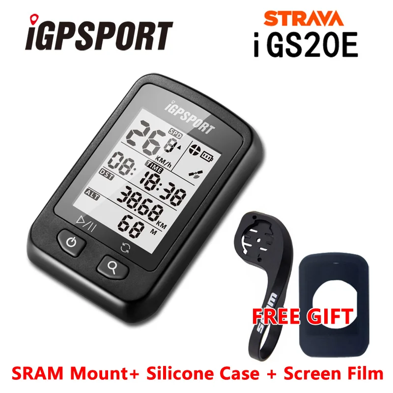 I gps порт iGS20E gps велосипедный компьютер Смарт Водонепроницаемый IPX6 MTB дорожный велосипед Компьютер Спортивный Спидометр Mileometer для велосипедиста - Цвет: add SRAM Mount