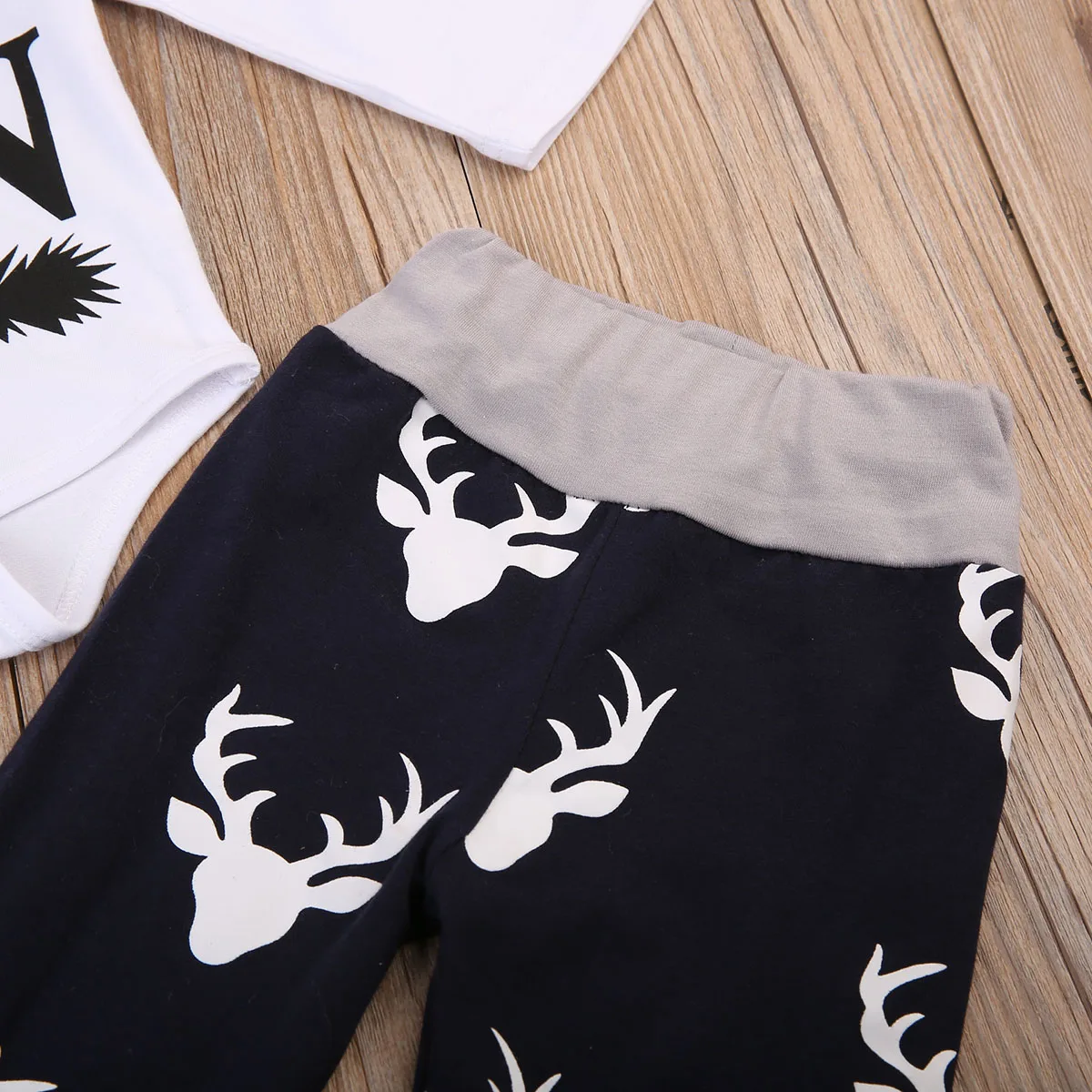 

Autumn Winter Toddler Infant Baby Boy Girl Cotton Long Sleeve Romper Jumpsuit +Deer Pants Clothes Outfit 0-18M Baby Clothing