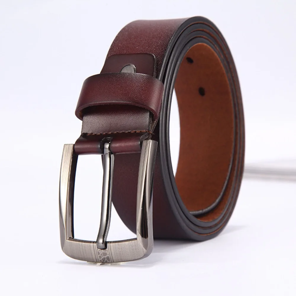 High Quality Men's Genuine Leather Belt Designer Belts Men Luxury Strap Male For Fashion Vintage Pin Buckle Jeans | Аксессуары для