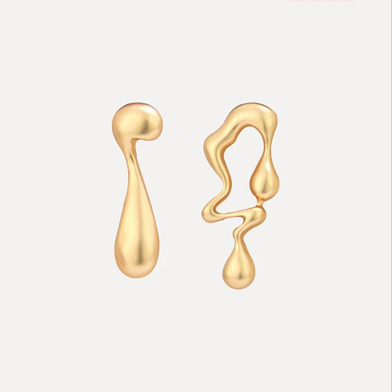 Amaiyllis Asymmetric Geometric Stud Earrings For Women Personality Alloy Post Vacation Party Simple Brincos | Украшения и