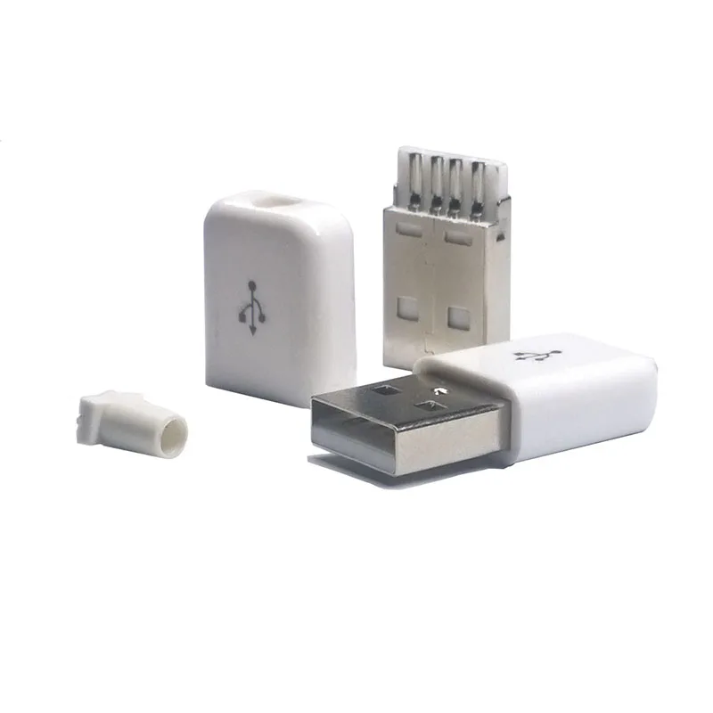 10 шт./лот 4 контактный разъем типа A для разъема USB в пластиковом