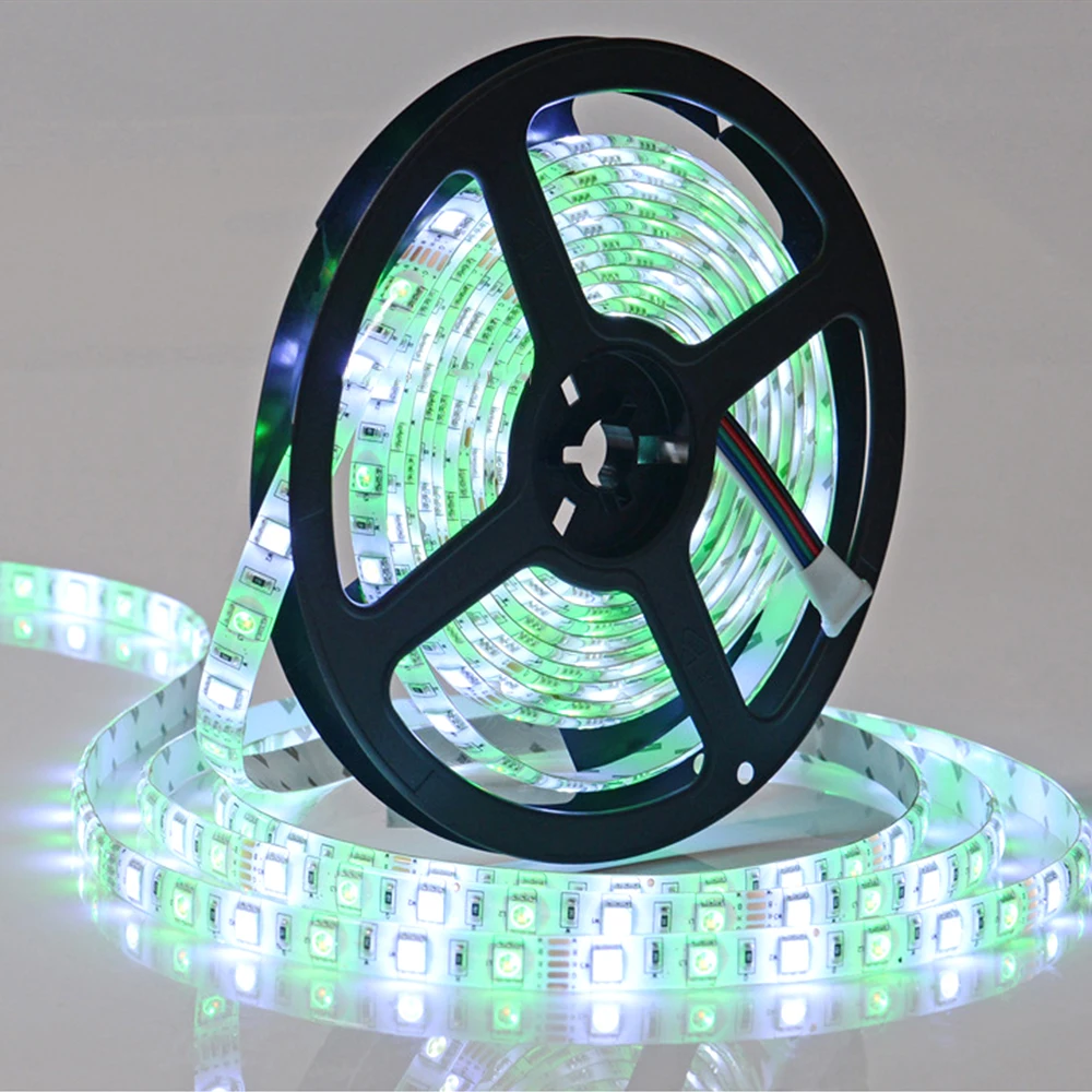 SMD 5050 RGB RGBW светодиодные полосы света водонепроницаемый 5 м 300 светодиодный DC 12 V 24 V RGBW RGBWW теплый белый светодиодный свет гибкие полосы ленты
