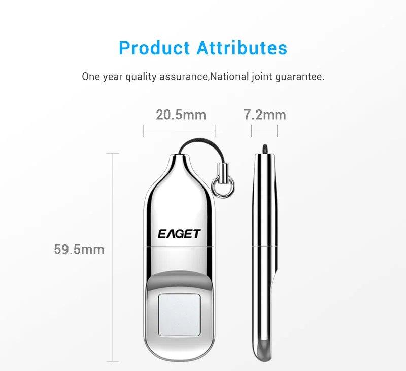 Eaget USB флеш-накопитель 32 ГБ, шифрование отпечатков пальцев, флеш-диск, флешка 64 ГБ, высокотехнологичная Защитная флешка, USB флешка для бизнеса