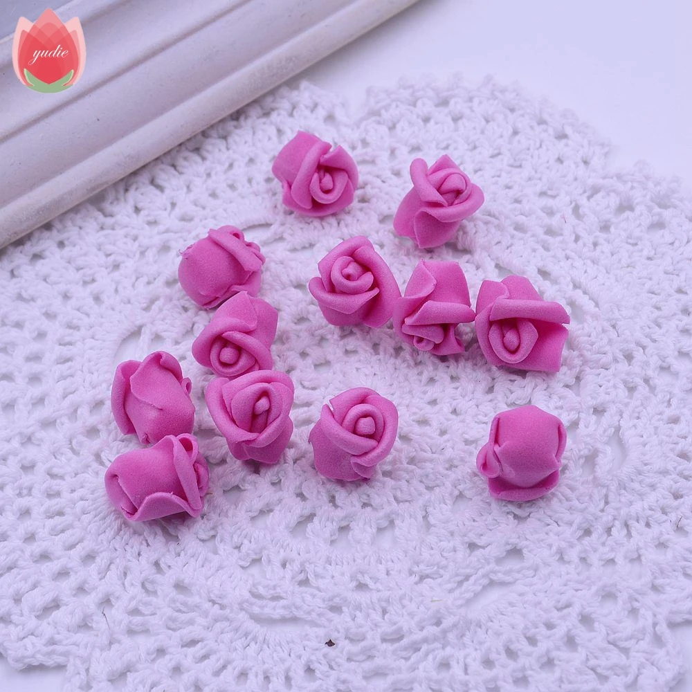 rose red 50 шт. искусственные тычинки розы бутон для свадебной вечеринки украшение дома Mariage Flores аксессуары для одежды искусственные цветы - Цвет: rose red
