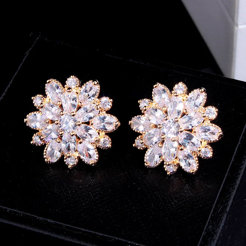 2020 дизайнерские свадебные ювелирные изделия роскошные Прозрачные Серьги в виде