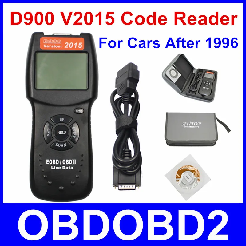 Новейший D900 V 2015 OBD2 EOBD сканер автомобильного двигателя диагностический кода