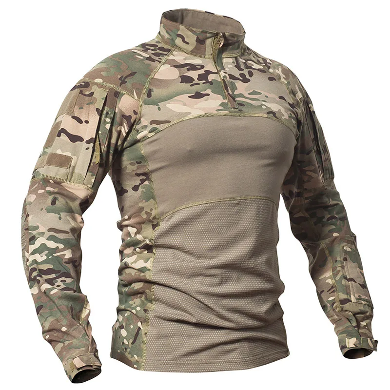 CP Refire gear Военная тактическая рубашка мужская камуфляжная армейская футболка с длинным рукавом Мультикам хлопковая боевая рубашка камуфляжная Пейнтбольная футболка - Цвет: CP