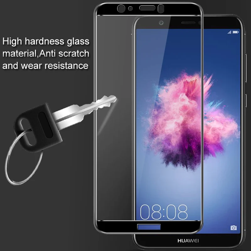 Imak Full Cover Tempered Glass for Huawei P Smart 5.65&quot Screen Protector / Enjoy 7S Protective Film New | Мобильные телефоны и