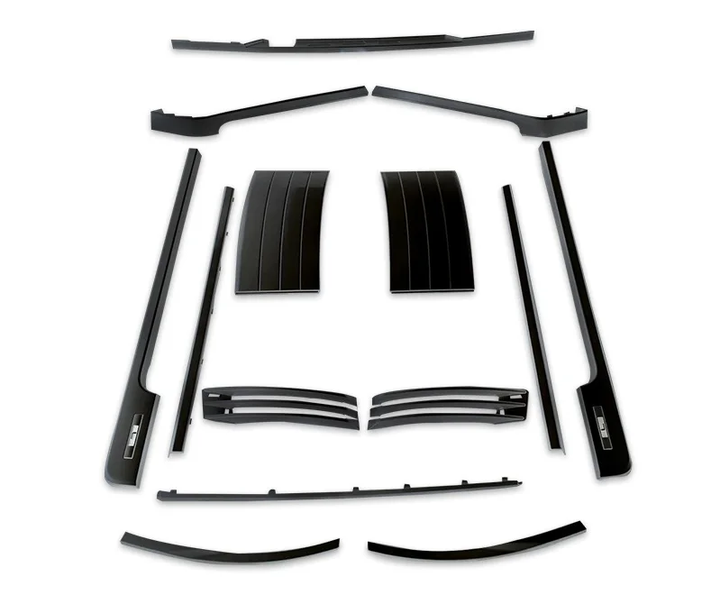 14 pieces black Подходит для Land Rover Range Rover Vogue автобиография передняя решетка сетка боковое отверстие боковая решетка обивка задней двери комплект молдингов - Цвет: 14 pieces black