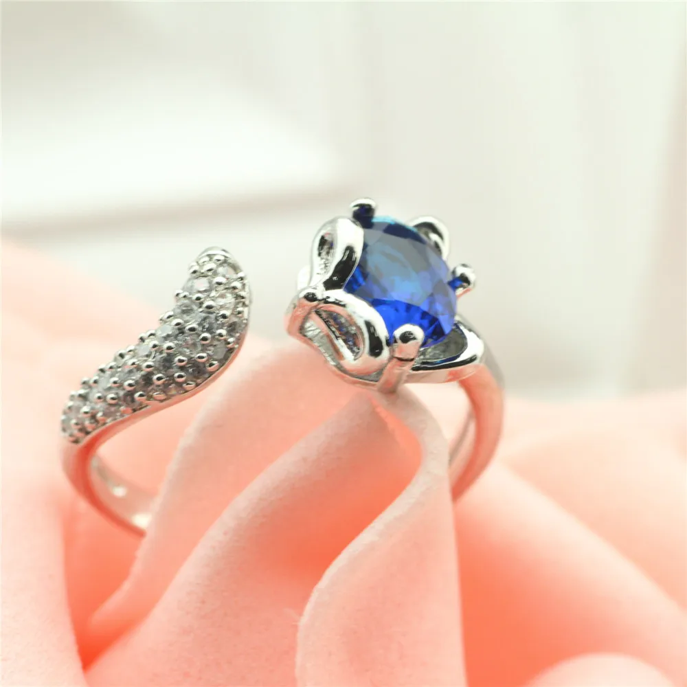 Кольцо из стерлингового серебра 925 пробы Женское кольцо можно регулировать