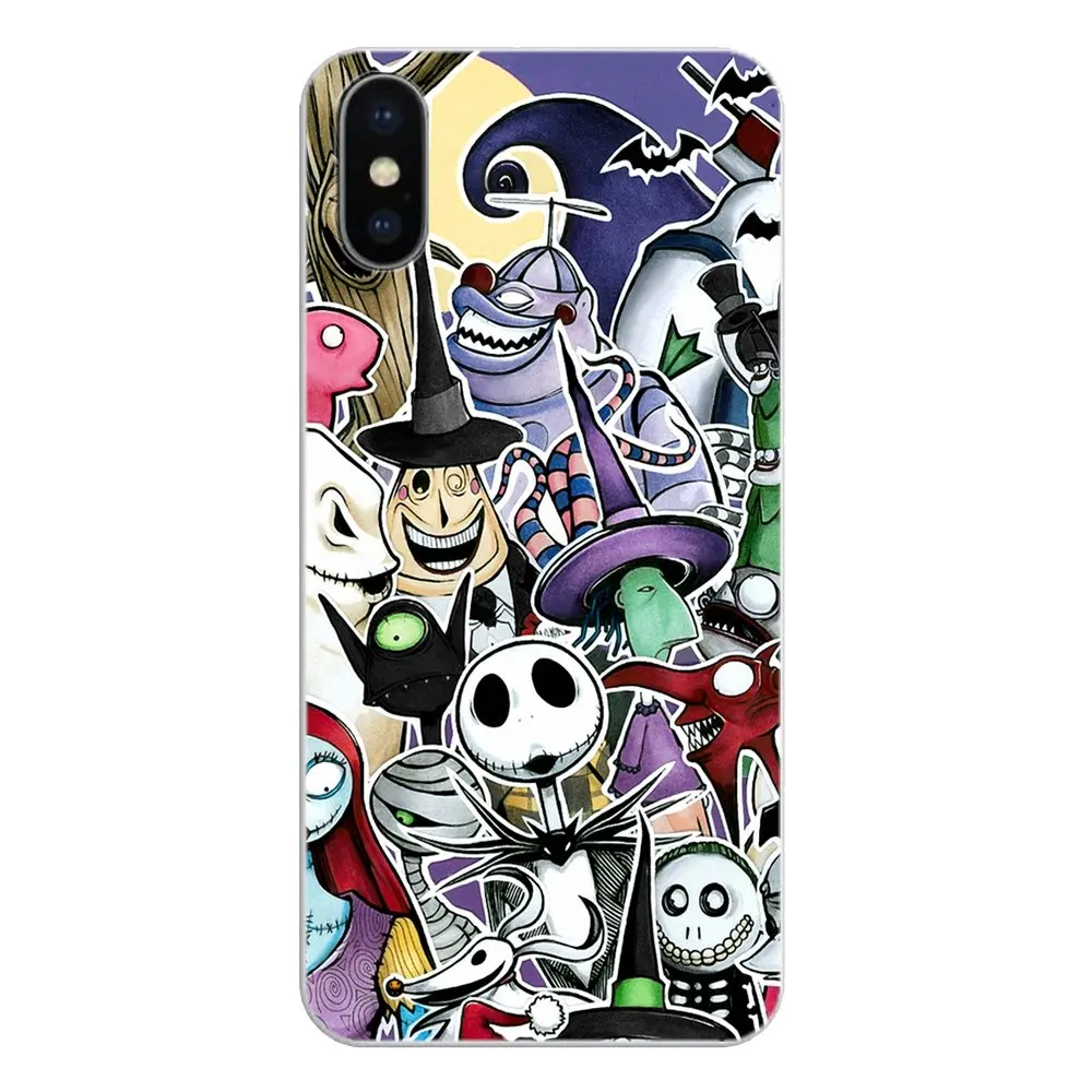 Кошмар перед Рождеством Джек и Салли Череп чехол для телефона iPod Touch iPhone 4 4S 5 5S 5C SE 6