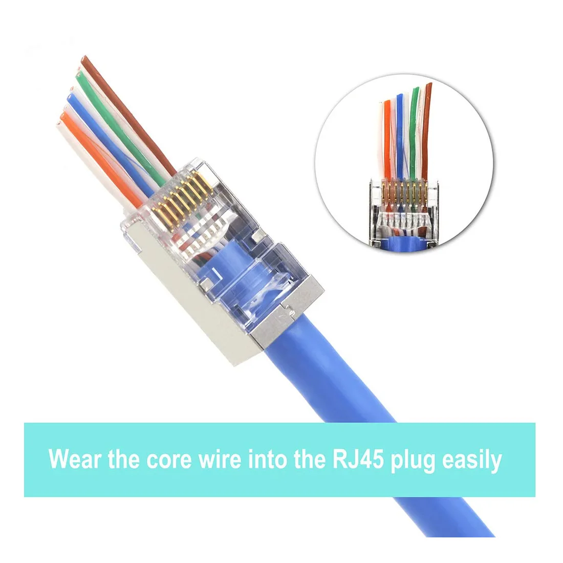 Разъем RJ45 Cat6 модульный Ethernet кабель разъем Cat 6 ОБЖИМНАЯ сеть RJ 45