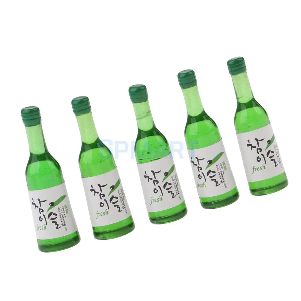 MagiDeal 5 шт. 1/12 масштаб Shochu бутылки модели продуктов для кукольного домика кухни