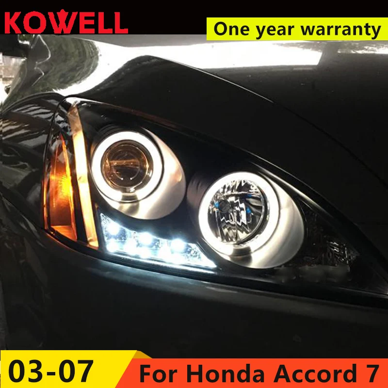 KOWELL Автомобиль Стайлинг фара для Honda Accord 2003-2007 светодиодный фары DRL HID Xenon Биксеноновые линзы