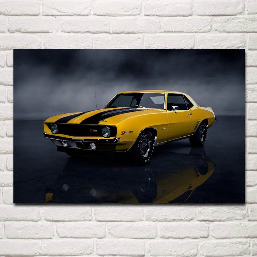 1969 Camaro Ретро крутой мышечный автомобиль KC222 гостиная домашняя стена современное