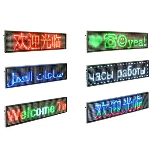 50 см P5 RGB Letrero светодиодный знак полноцветный многоцветный Программируемый Прокрутка сообщения светодиодный дисплей многоязычный