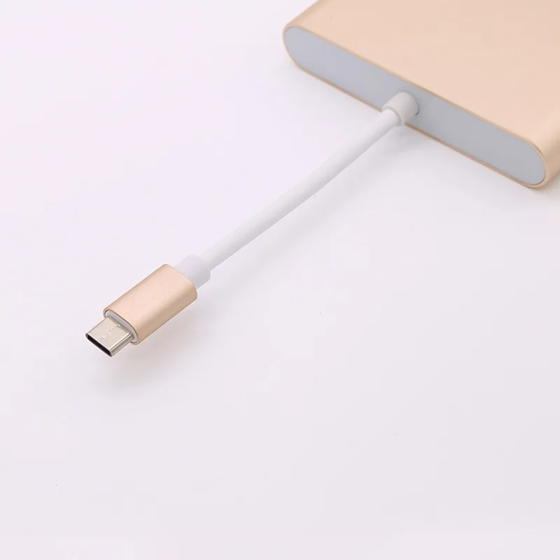 LYBALL USB C 3.0 Type-C к VGA 3 1 Type PD Hub Женский адаптер для нового Macbook 12 дюймов Chromebook Pixel Lumia 950XL