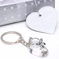 100pcslot crystal collection baby shoe key chains birthday party souvenir baby christening giveaway lin3782