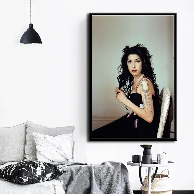P475 Amy Winehouse музыкальный певец звезда поп арт живопись Шелковый Холст плакат