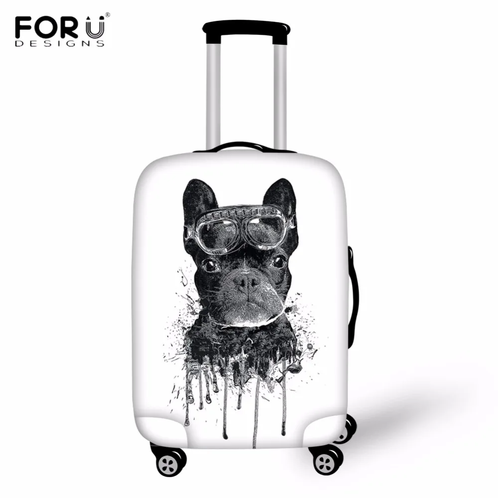 FORUDESIGNS/милый 3D чехол для багажа с принтом французского бульдога чемодана 18 30