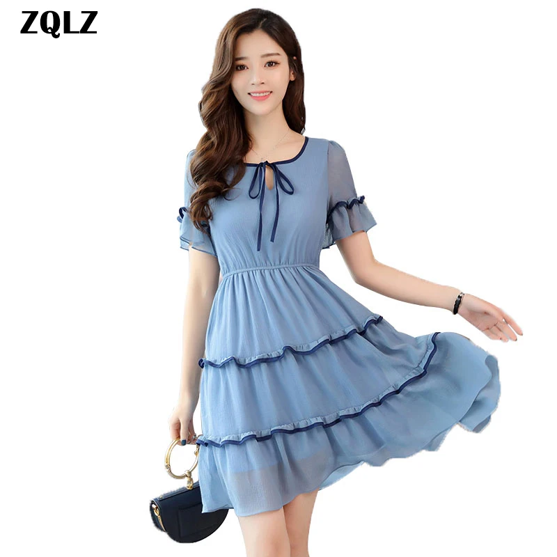 Zqlz 2018 Лето Chiffion пляжное богемное платье Для женщин Vestidos Элегантные пикантные