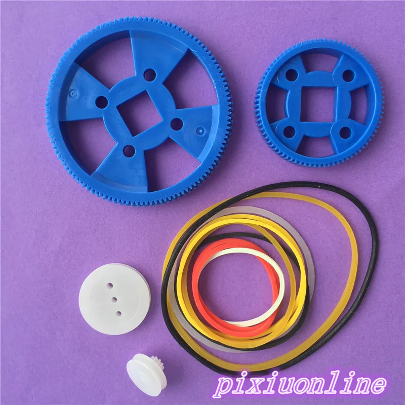 80pcs Plastic DIY Gear Set: Single Double Layer Crown, Shaft, Axle Sleeve, Tooth Strip, Bevel Gear for Robotics Engineering image 2