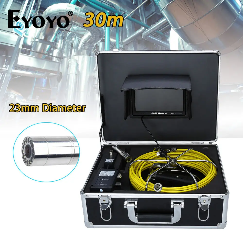 Eyoyo 30 м 7 &quotlcd CCTV HD 1000TVL 23 мм 12 В настенная канализационная Инспекционная камера