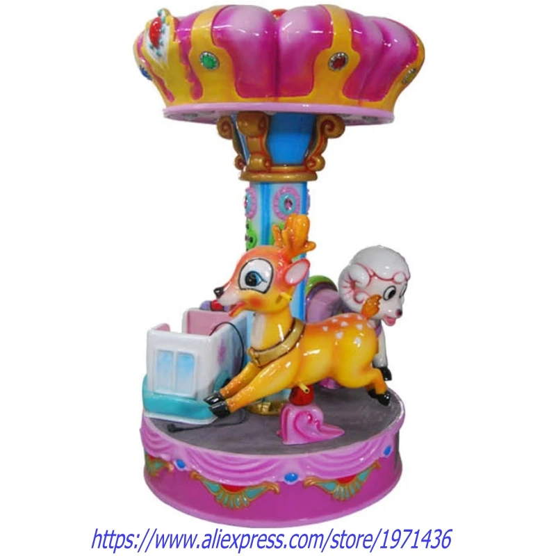 

3 Seats Carousels Horse Kiddie Rides Amusement Equipment Children Game Machine