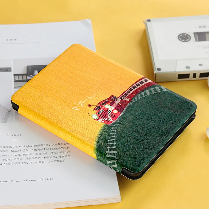 Colorful Painting Protect Protective Pictorial Case with Smart Cover Kindle Paperwhite 4 2018 PU Leather Tablet Accessories | Компьютеры и