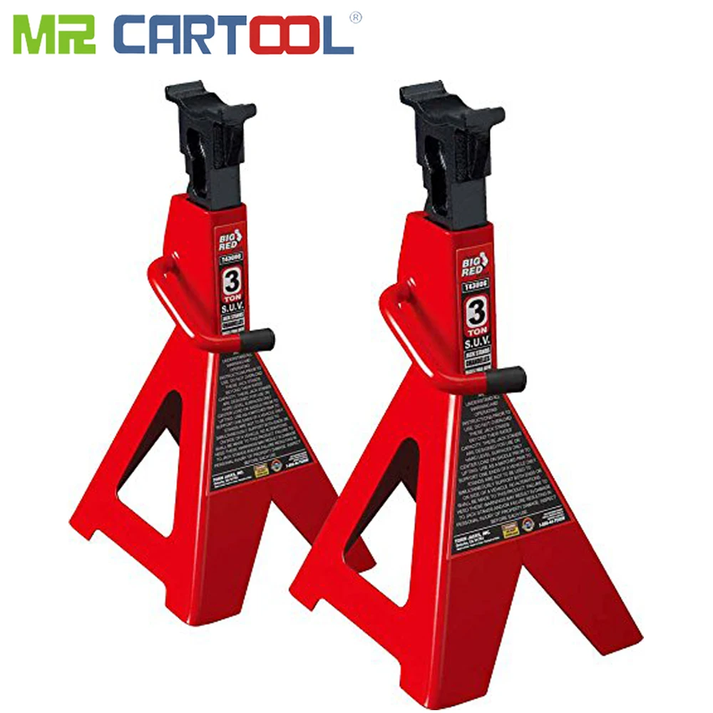 Mr Cartool 2 шт. 3 т автомобильные домкраты тонны большой красный стальной домкрат для
