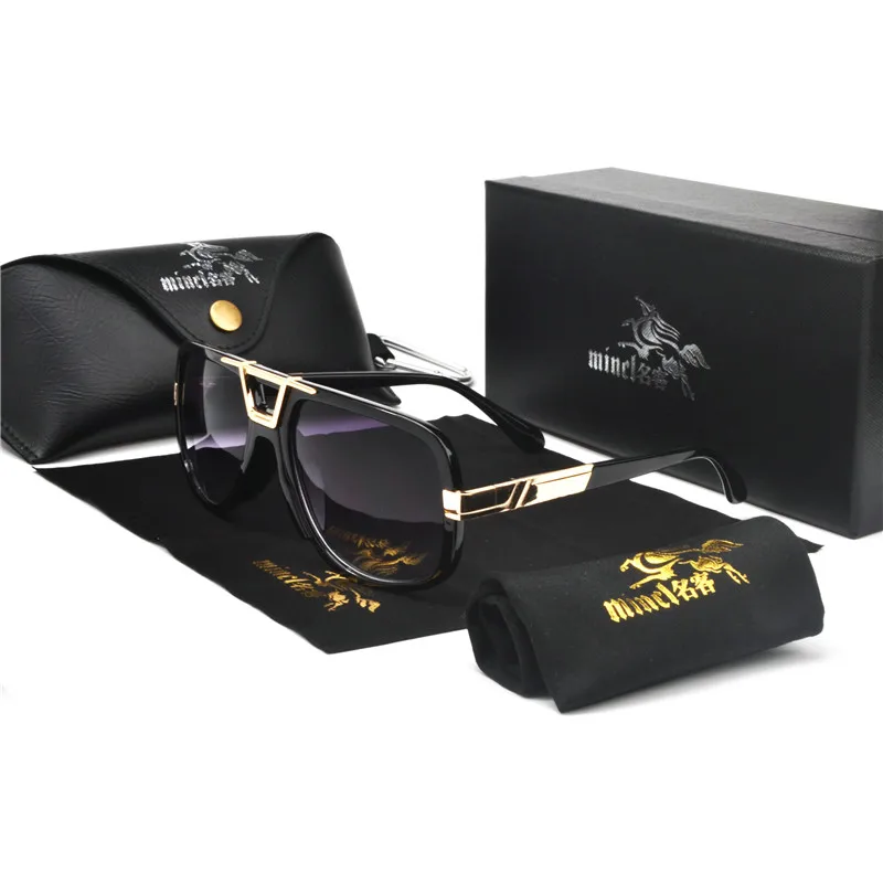 2019 брендовые Дизайнерские мужские Квадратные Солнцезащитные очки в большой