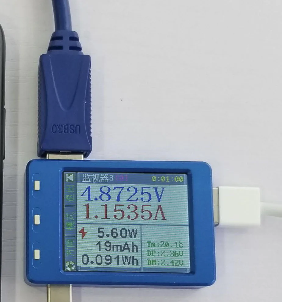 Для iPhone iPad Мобильный телефон стол из поликарбоната Usb зарядка линия данных тестер мониторинг Напряжение Ток емкость цифровой дисплей