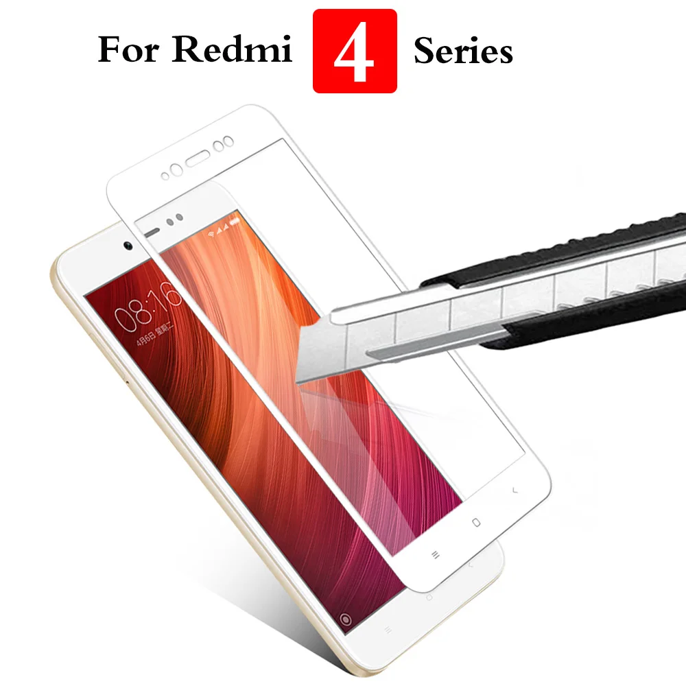 Закаленное стекло с полным клеем для Xiaomi Redmi 3 4 4a закаленное Защита экрана на Note 4x
