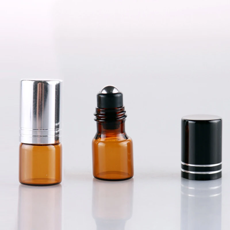 100 шт./лот 2 мл бутылки для эфирного масла в алюминиевой крышке с линией и