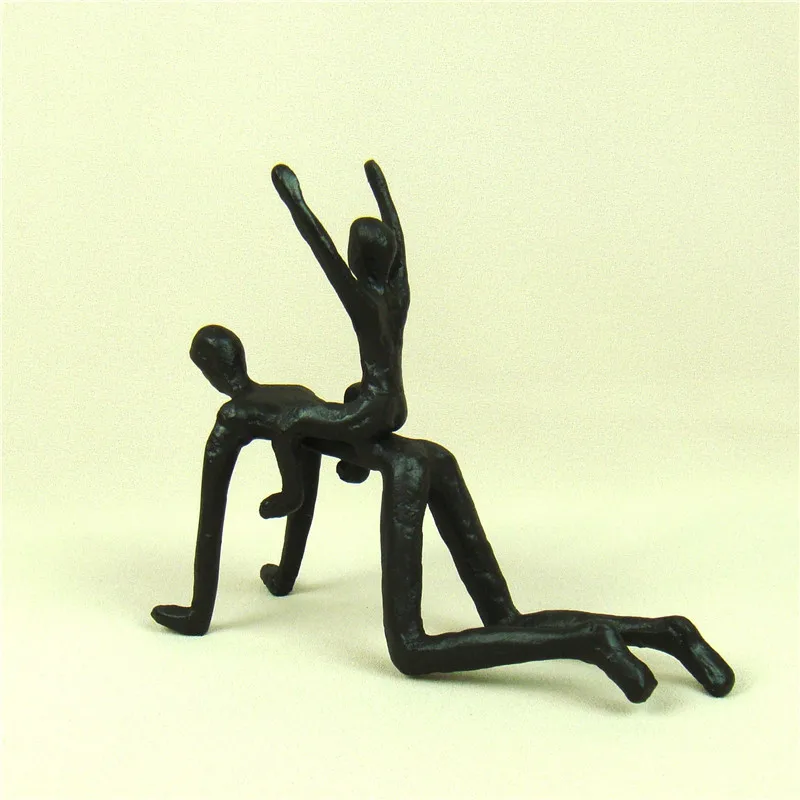 Абстрактный металлический фигурка Отца и Сына узорный чугунный отцовская Любовь