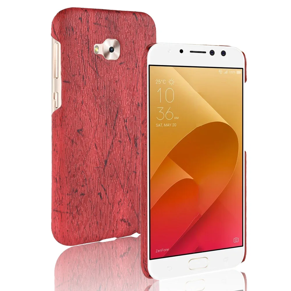 Zenfone 4 Selfie Pro ZD552KL Case Cover Wood grain PU Leather Protective Hard For Coque Asus phone cases Capa | Мобильные телефоны