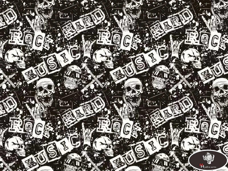 New arrival &quotHard Rock Music&quot Skull Aqua Print Film Hydrographic Water Transfer Printing HFD123 Width 0.5M | Автомобили и