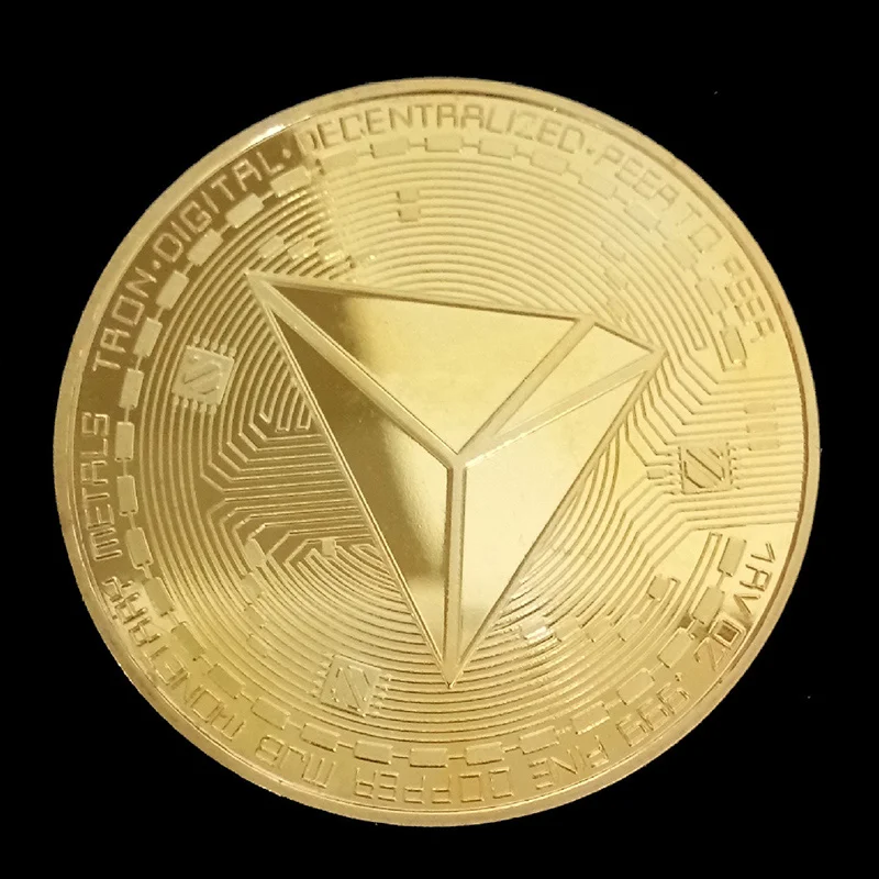 Gold Новые коллекционные коллекторы серебро/золото монета TRX физический не монеты иностранных валют Виртуальная Биткойн коллекция Искусство Подарки - Цвет: Gold