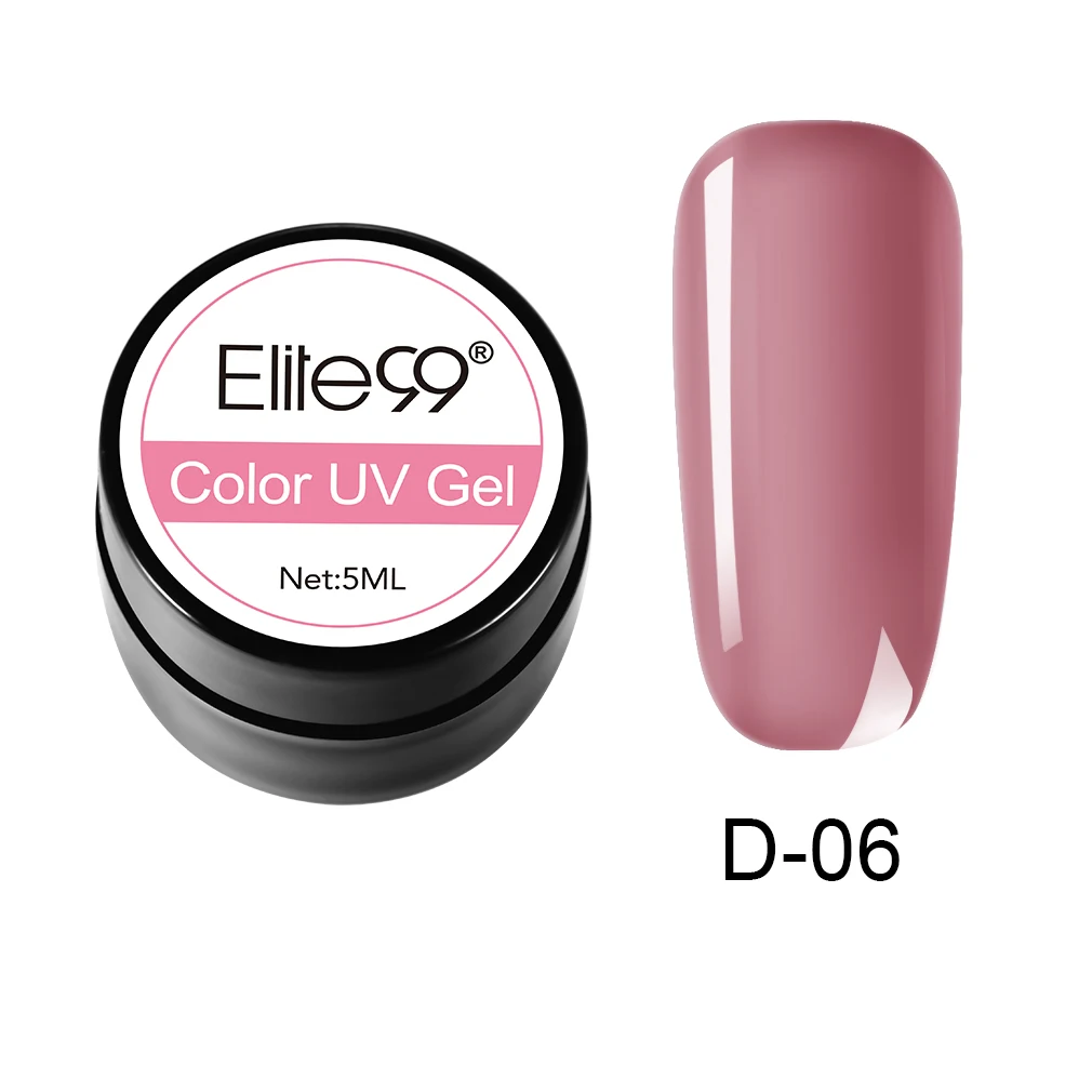D-06 Elite99 Гель-лак гель uv Vernis светодиодный Гель-лак для ногтей художественный Гель-лак для ногтей чистый цвет Гель-лак 5 мл Гель-лак es Soak Off Nail Art - Цвет: D-06