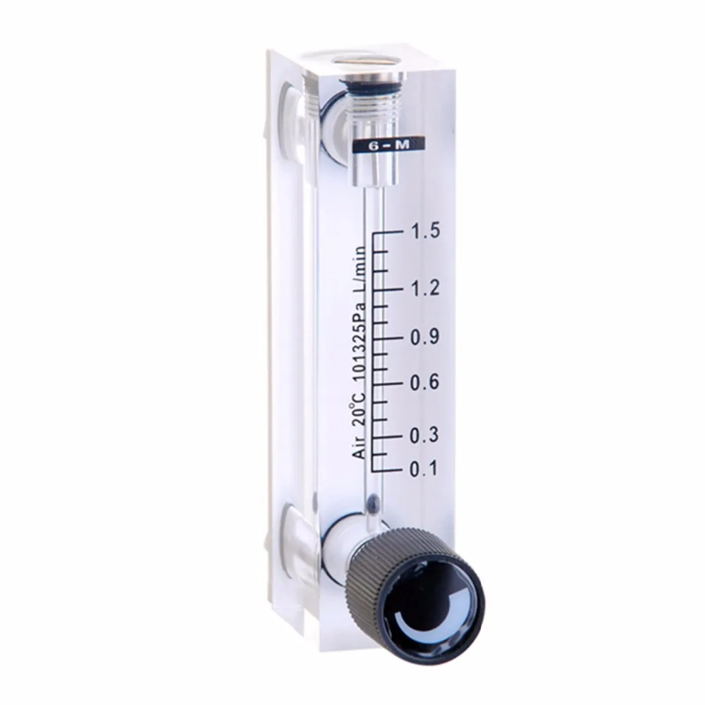 LZT-6T 0.1-1.5 LPM Square Panel Type Gas Flowmeter Air Flow Meter rotameter LZT6T Tools Flow Measuring