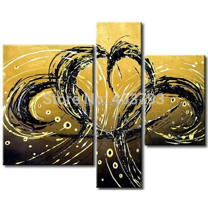 

MODERN ABSTRACT HUGE LARGE CANVAS ART OIL PAINTING abstract Double phoenix fly no framed