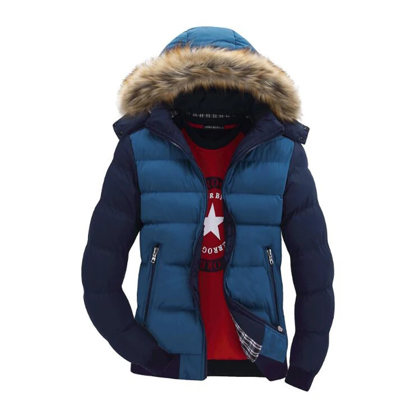 

Men Hooded Winter Down Jackets Outwear Casual Winter Coats New Fashion Men Winter Warm Parkas Size 4XL