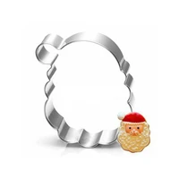 santa claus biscuit stamp cookie cutter tools toy bakery kitchen baking gadgets sale stainless steel chinese market online stamp