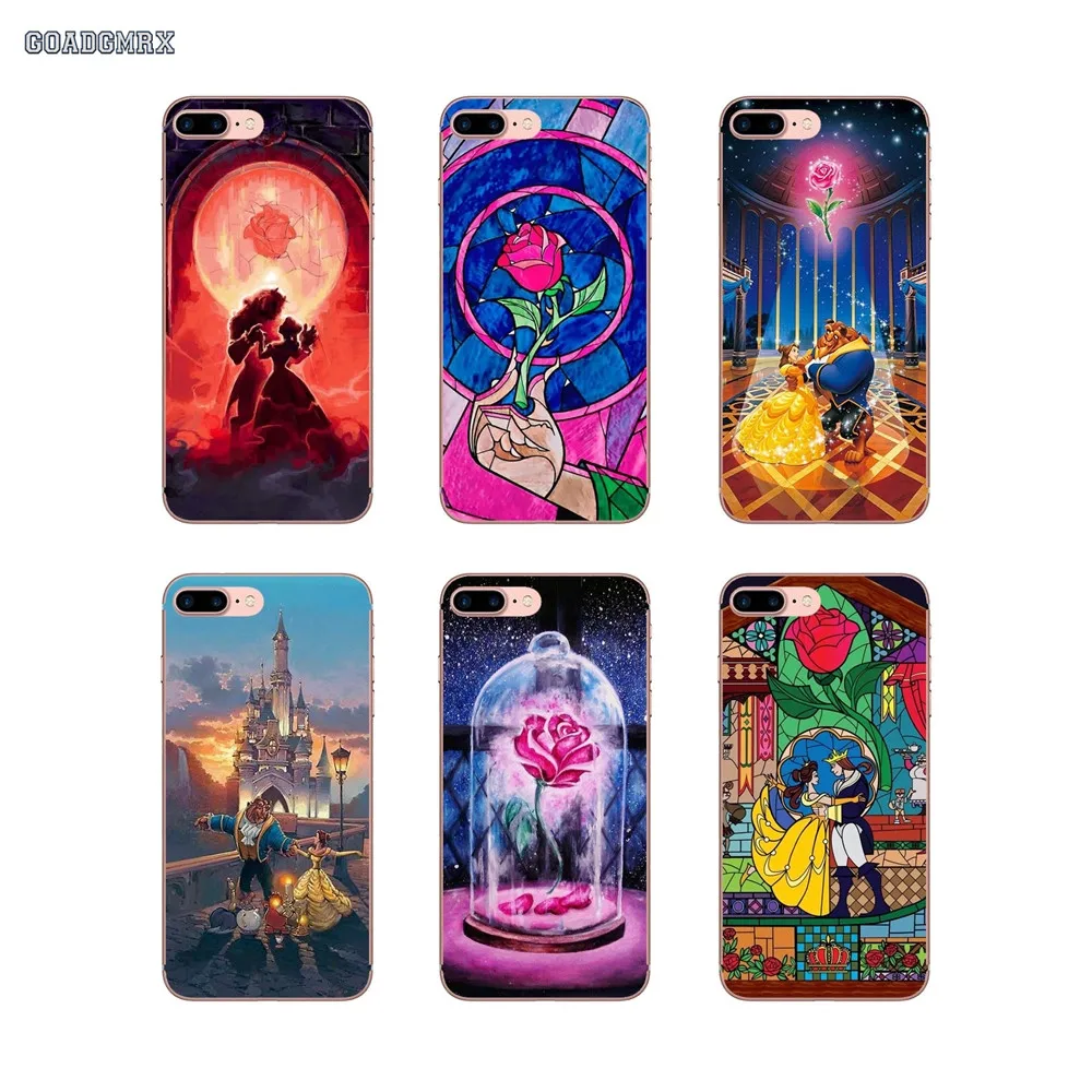 Прозрачный мягкий чехол для Samsung Galaxy J3 J5 J7 A3 A5 A7 2015 2016 2017 Note 3 4 5 8 Pretty Princess Beauty And The Beast