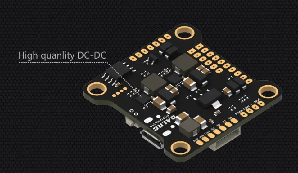 DALRC F722 DUAL STM32F722RGT6 Контроллер полета Встроенный OSD BEC 5V 12A F7 управление полетом MCU6000 &