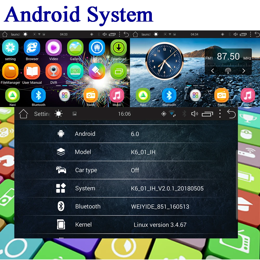 7 дюймов Авторадио 2 Din в тире автомобиля радио AM/FM цифровой плеер Bluetooth AUX SD USB Wi Fi