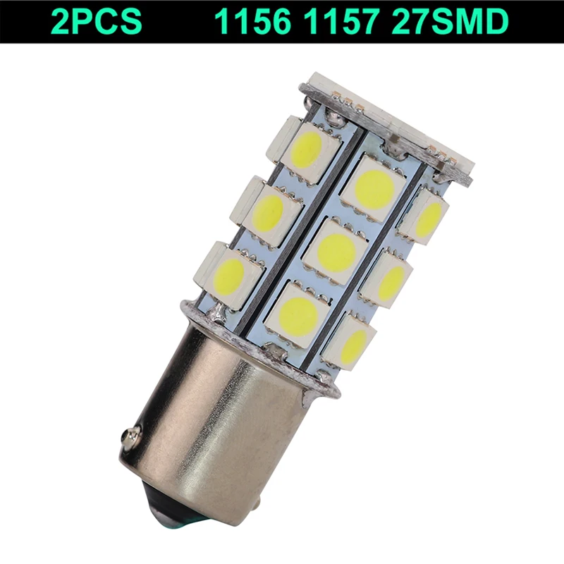 Carsty Горячая Строб Комплект одежды из 2 предметов: 1156 1157 5050 27smd Led Ba15s Bay15d P21w P21/5 Вт