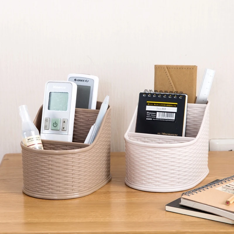 LIYIMENG Desktop Box Remote Control Organizer Makeup Brushes Holder Bathroom Storage Cosmetics Rack Dressing Basket | Дом и сад