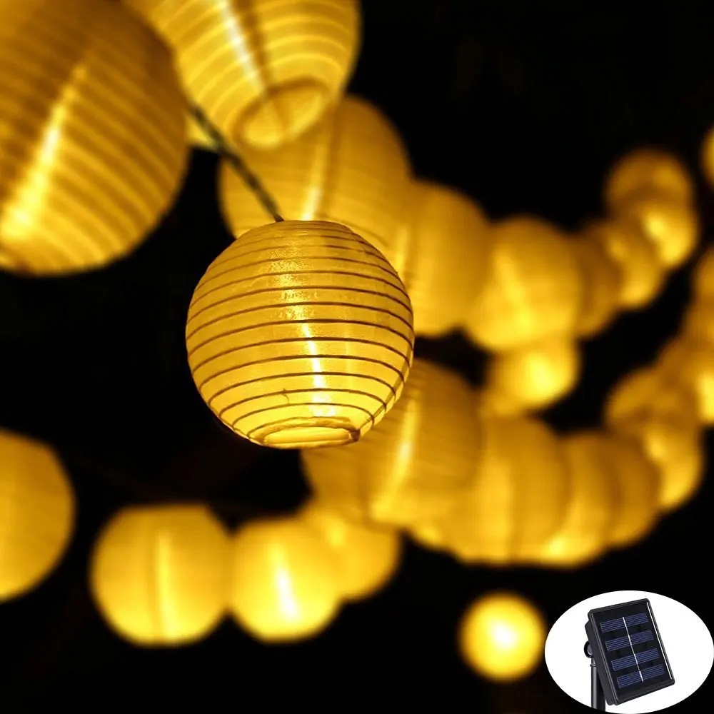 Фонари солнечного света строки Открытый Глобусы огни 30LED теплый белый/multi Цвет