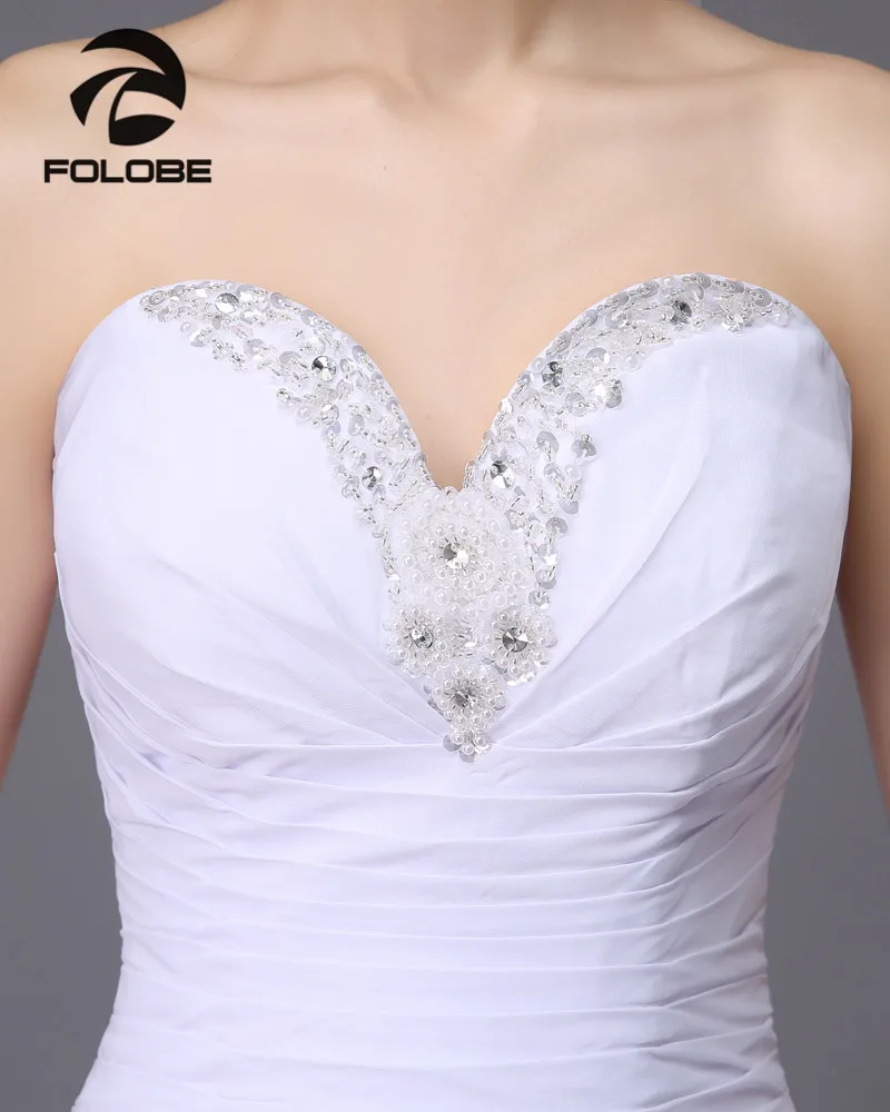 Vestido De Novia на заказ без лямок с аппликациями кружевное Плиссированное шифоновое
